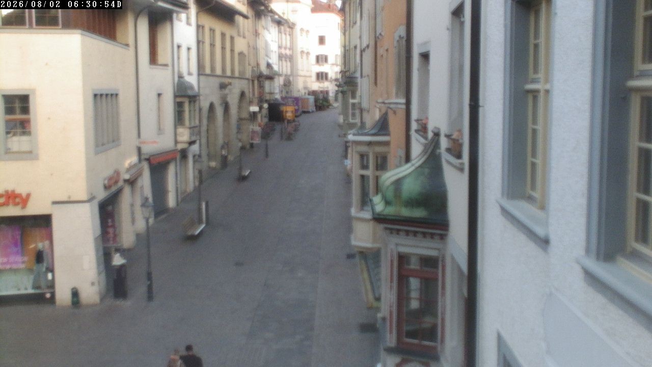 Archiv Foto Webcam Schaffhausen: Blick in die Vordergasse