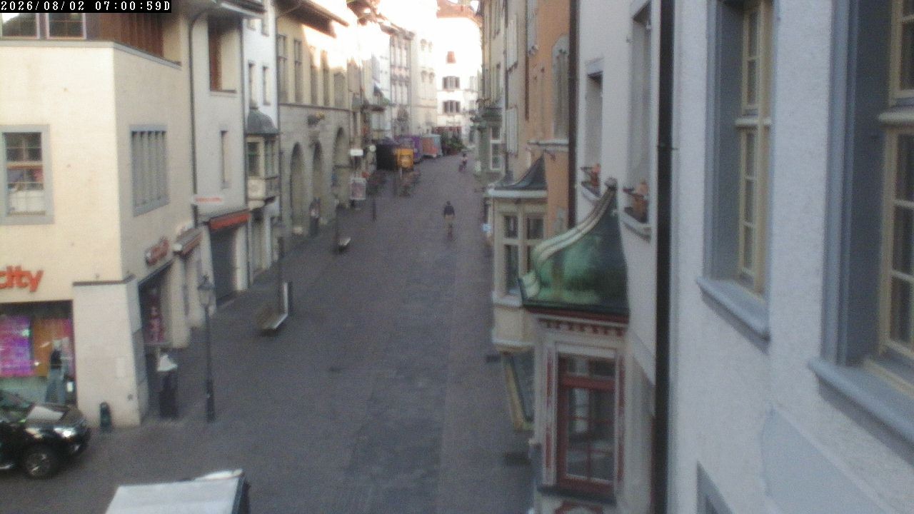 Archiv Foto Webcam Schaffhausen: Blick in die Vordergasse