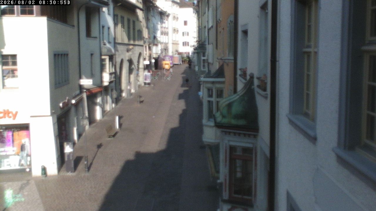Archiv Foto Webcam Schaffhausen: Blick in die Vordergasse