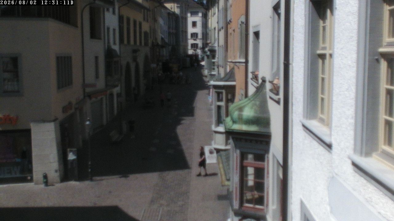 Archiv Foto Webcam Schaffhausen: Blick in die Vordergasse