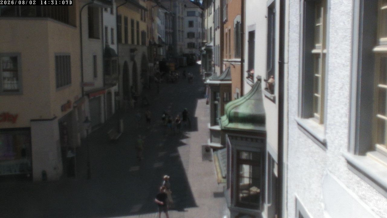 Archiv Foto Webcam Schaffhausen: Blick in die Vordergasse