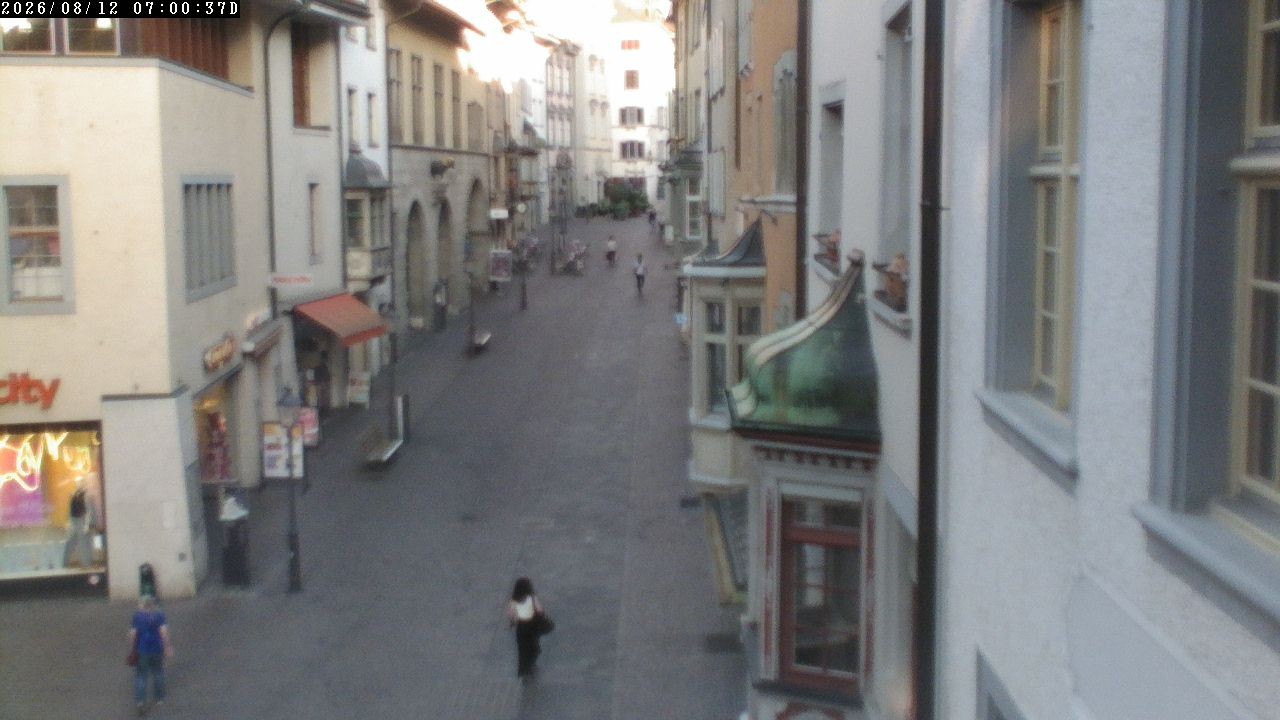 Archiv Foto Webcam Schaffhausen: Blick in die Vordergasse