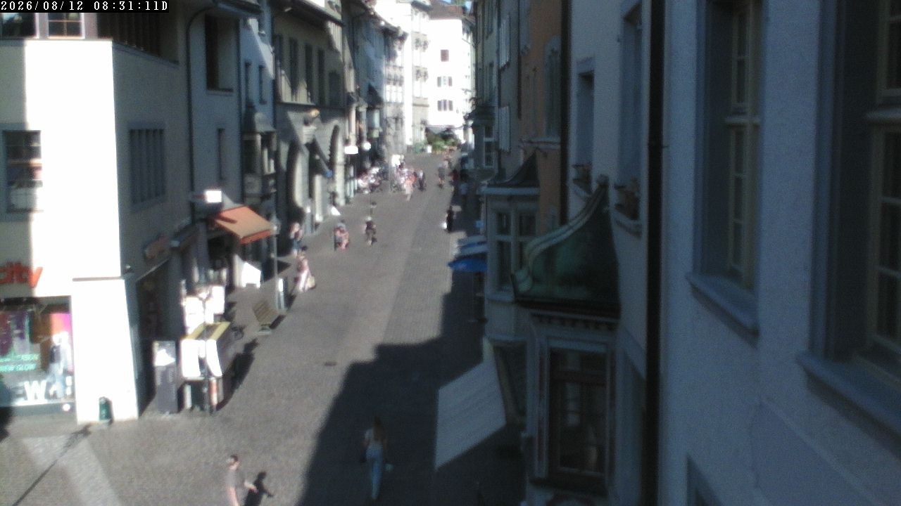 Archiv Foto Webcam Schaffhausen: Blick in die Vordergasse