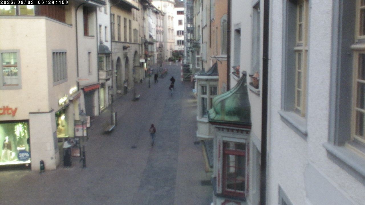 Archiv Foto Webcam Schaffhausen: Blick in die Vordergasse