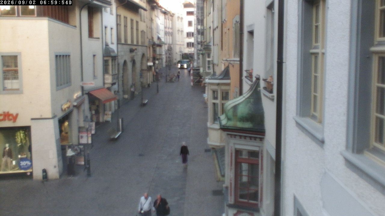Archiv Foto Webcam Schaffhausen: Blick in die Vordergasse