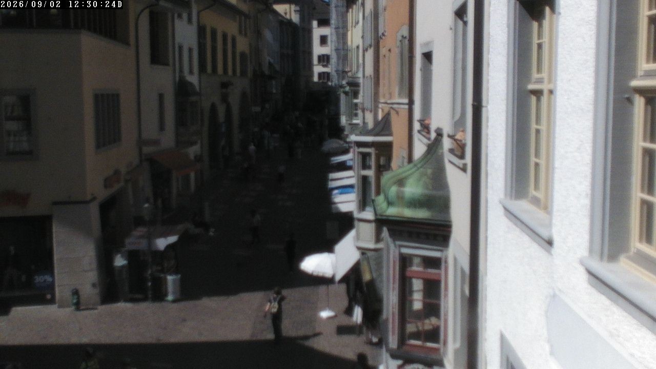 Archiv Foto Webcam Schaffhausen: Blick in die Vordergasse