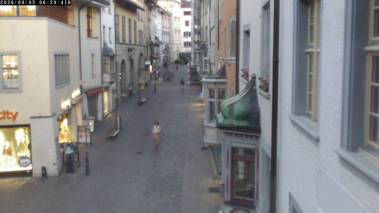 Archiv Foto Webcam Schaffhausen: Blick in die Vordergasse