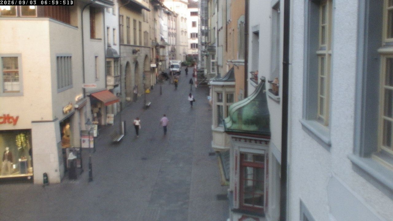 Archiv Foto Webcam Schaffhausen: Blick in die Vordergasse