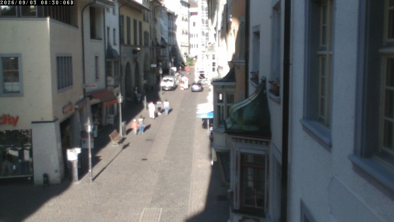 Archiv Foto Webcam Schaffhausen: Blick in die Vordergasse