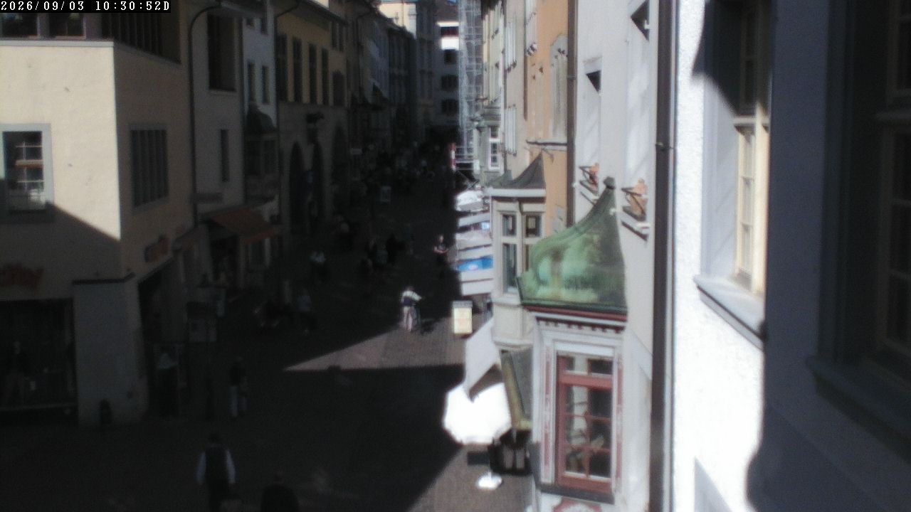 Archiv Foto Webcam Schaffhausen: Blick in die Vordergasse