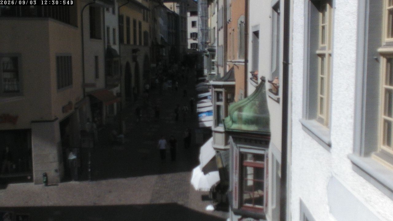 Archiv Foto Webcam Schaffhausen: Blick in die Vordergasse