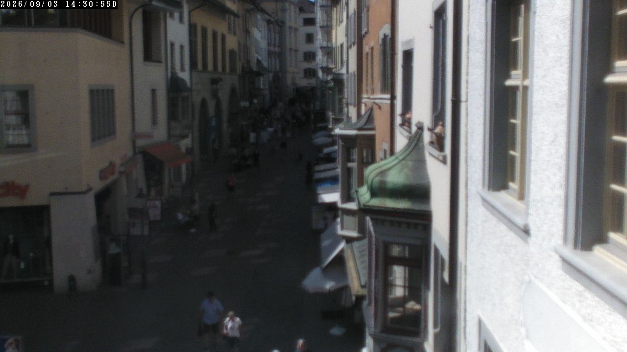 Archiv Foto Webcam Schaffhausen: Blick in die Vordergasse