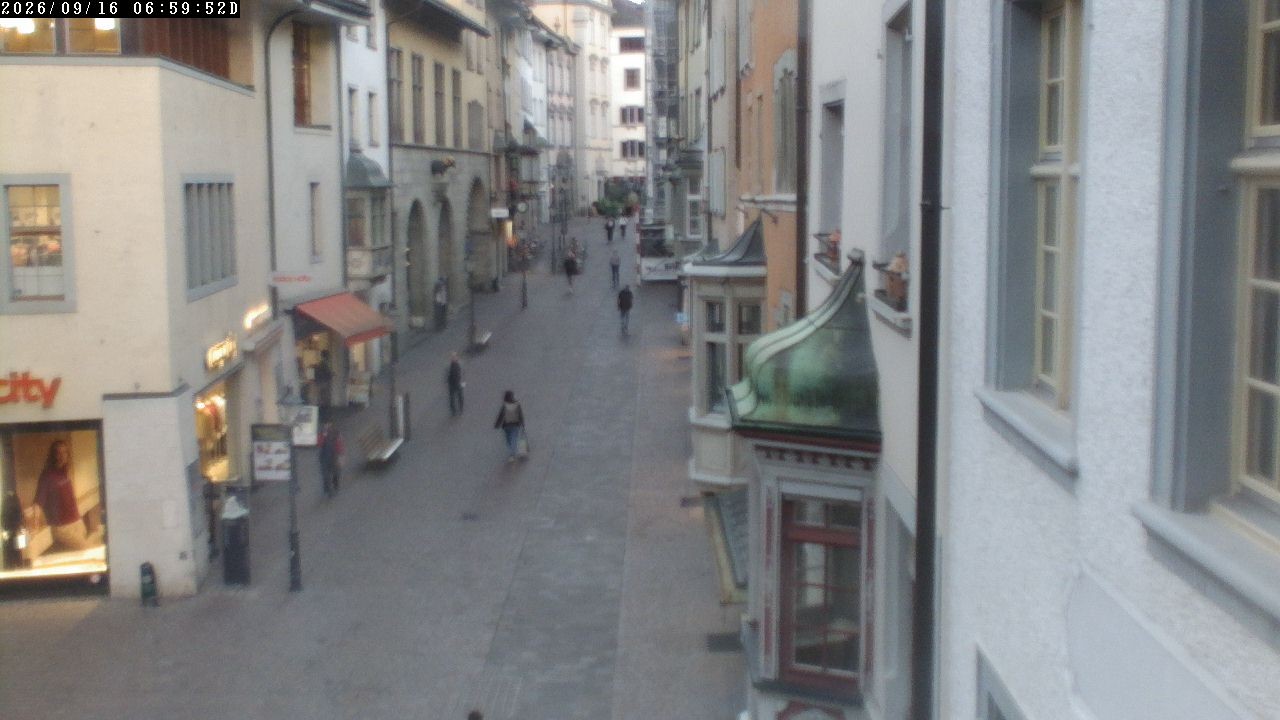 Archiv Foto Webcam Schaffhausen: Blick in die Vordergasse
