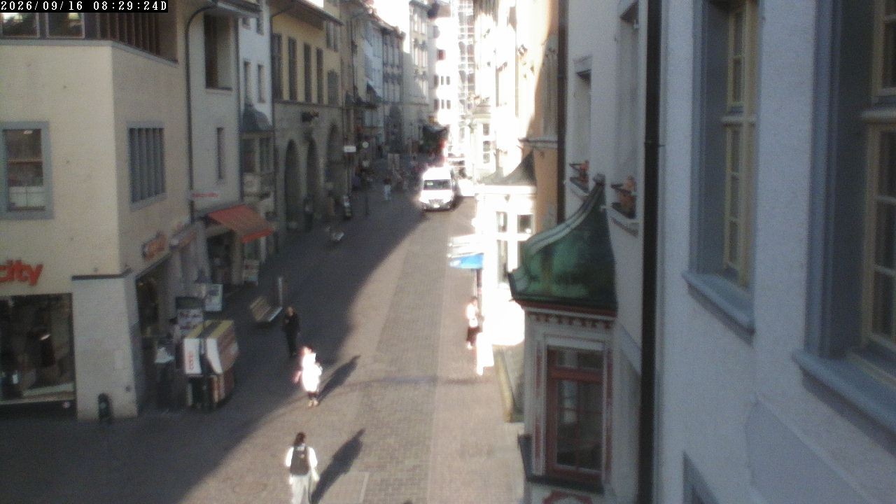Archiv Foto Webcam Schaffhausen: Blick in die Vordergasse