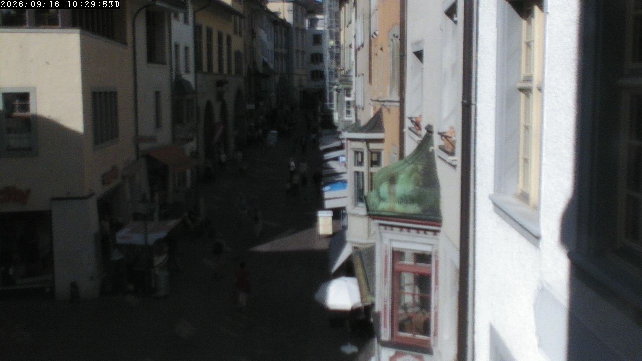 Archiv Foto Webcam Schaffhausen: Blick in die Vordergasse