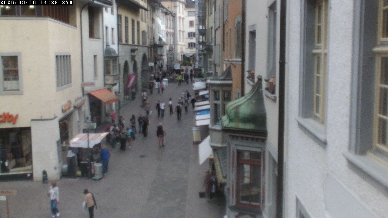 Archiv Foto Webcam Schaffhausen: Blick in die Vordergasse