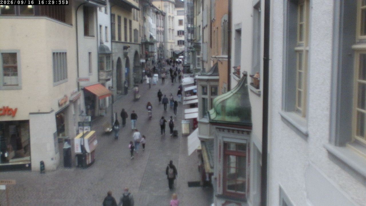 Archiv Foto Webcam Schaffhausen: Blick in die Vordergasse