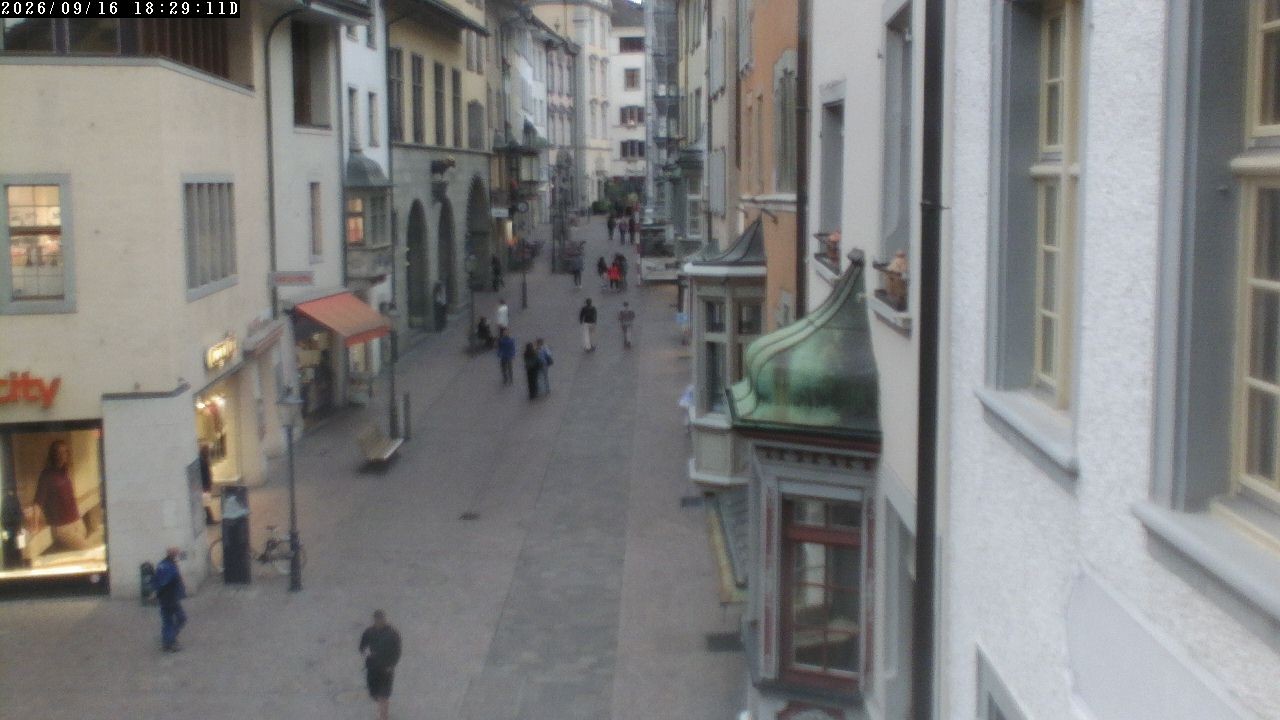 Archiv Foto Webcam Schaffhausen: Blick in die Vordergasse