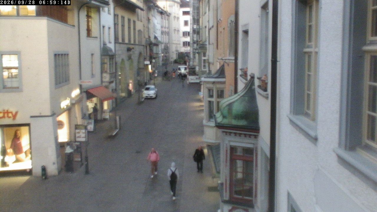 Archiv Foto Webcam Schaffhausen: Blick in die Vordergasse
