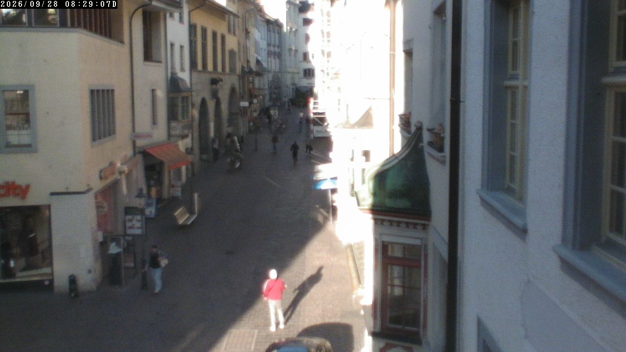 Archiv Foto Webcam Schaffhausen: Blick in die Vordergasse