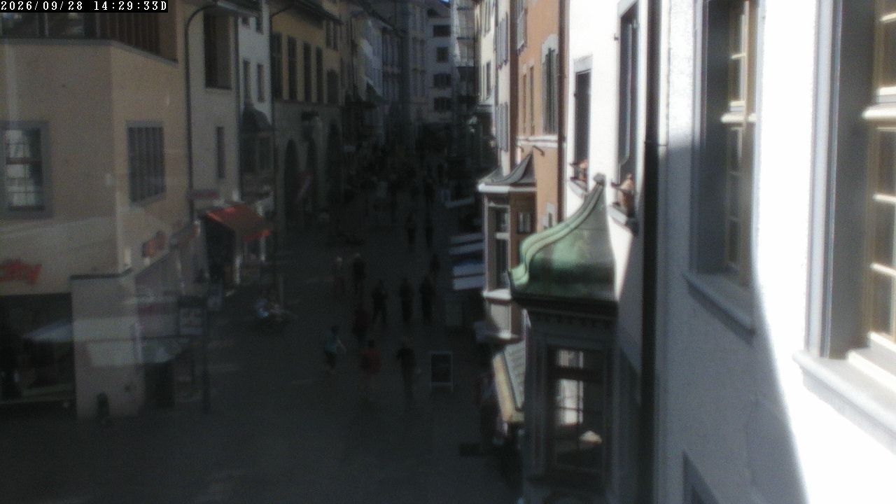 Archiv Foto Webcam Schaffhausen: Blick in die Vordergasse