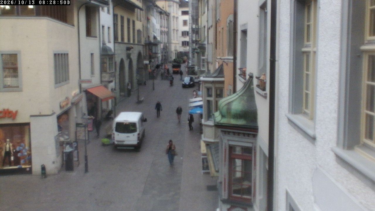 Archiv Foto Webcam Schaffhausen: Blick in die Vordergasse