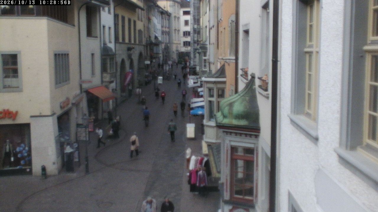 Archiv Foto Webcam Schaffhausen: Blick in die Vordergasse