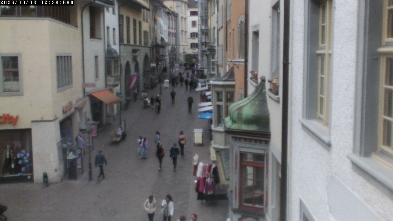 Archiv Foto Webcam Schaffhausen: Blick in die Vordergasse