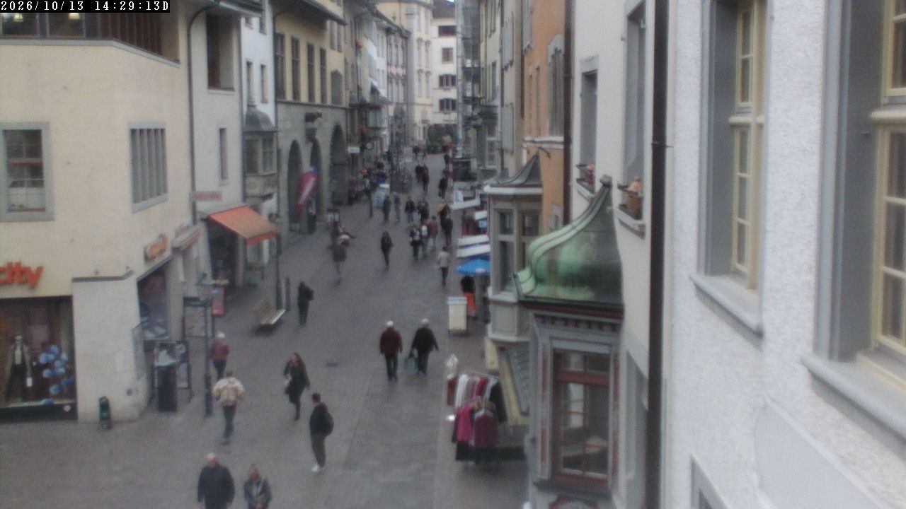 Archiv Foto Webcam Schaffhausen: Blick in die Vordergasse