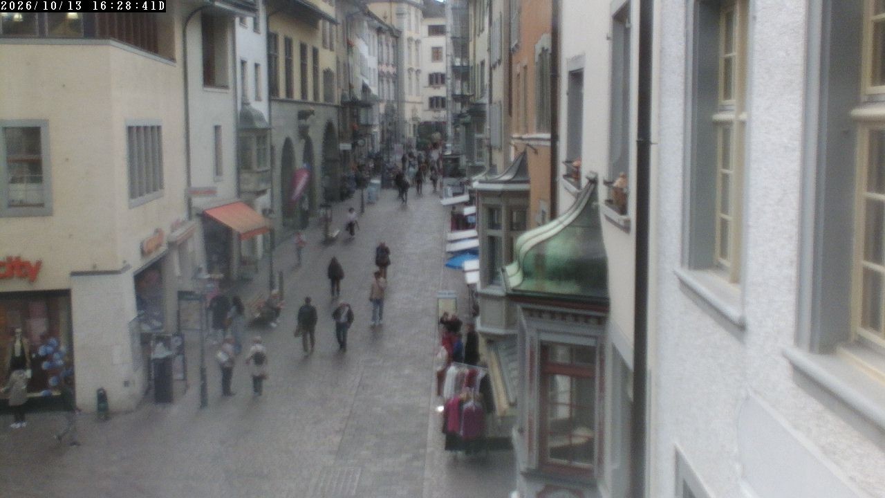 Archiv Foto Webcam Schaffhausen: Blick in die Vordergasse