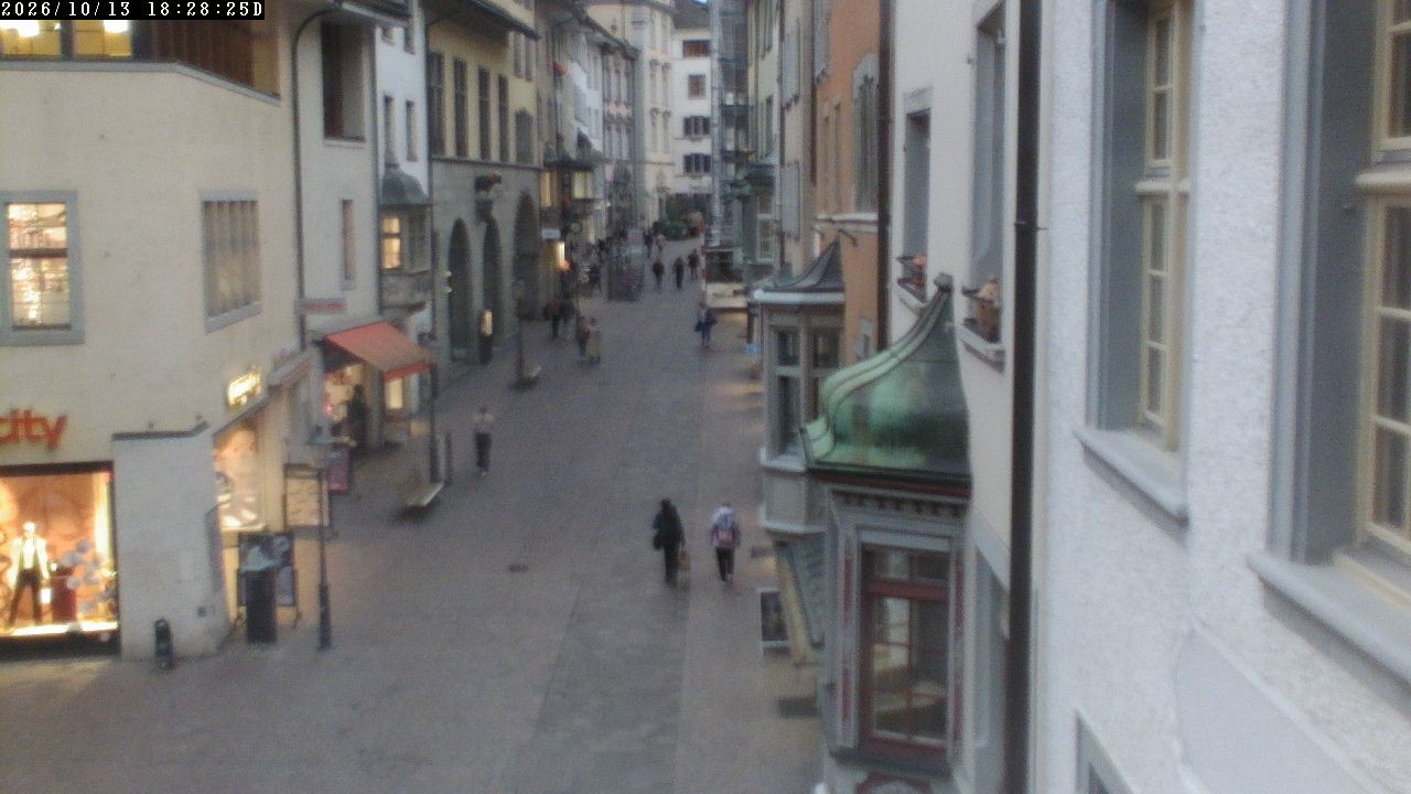 Archiv Foto Webcam Schaffhausen: Blick in die Vordergasse