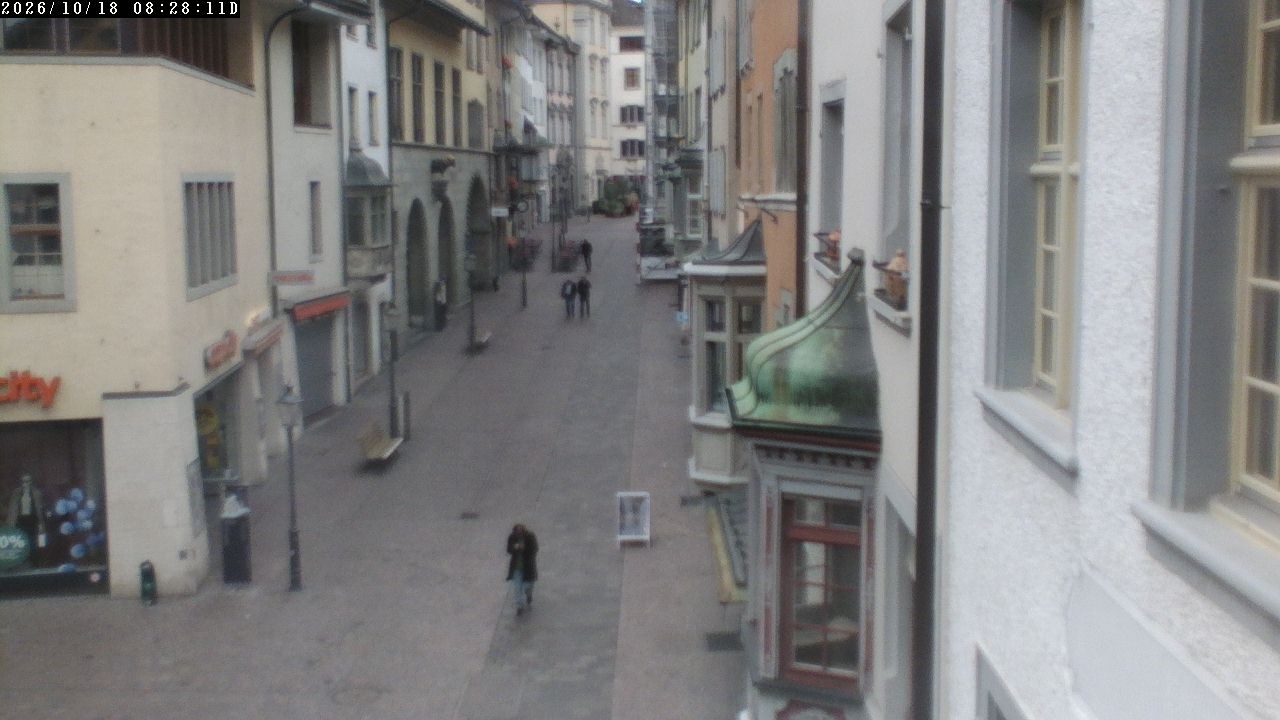 Archiv Foto Webcam Schaffhausen: Blick in die Vordergasse