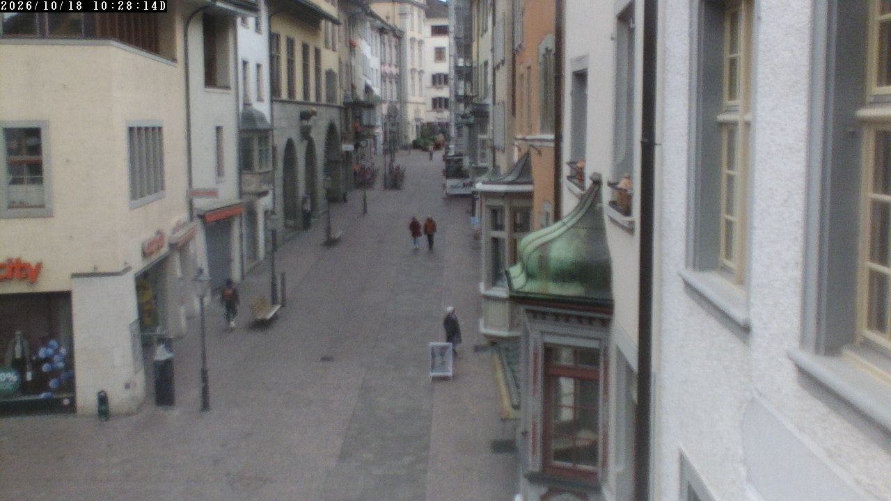 Archiv Foto Webcam Schaffhausen: Blick in die Vordergasse