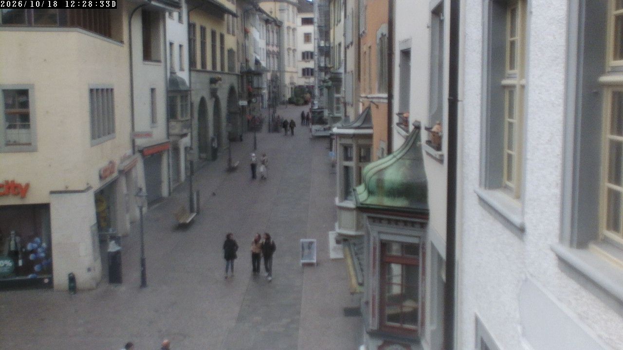Archiv Foto Webcam Schaffhausen: Blick in die Vordergasse