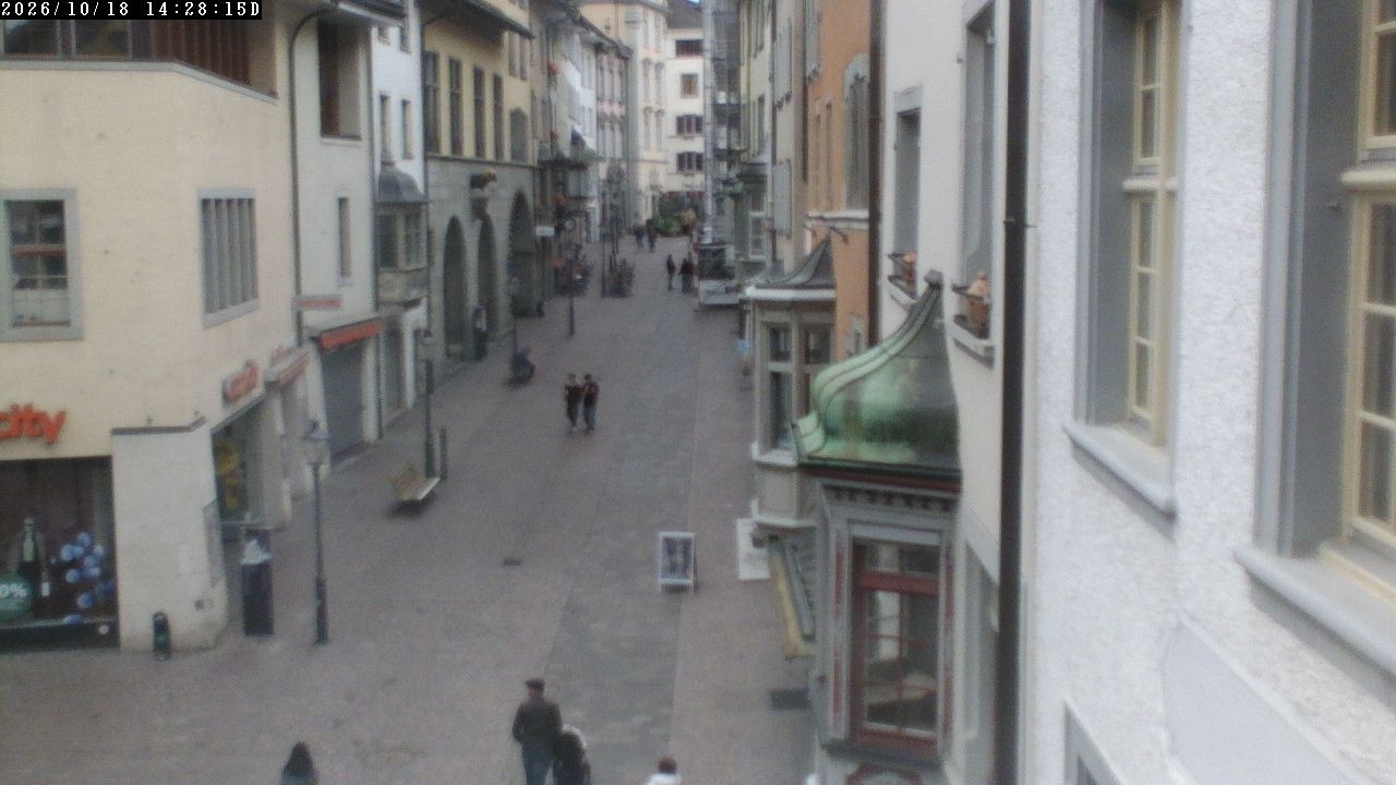 Archiv Foto Webcam Schaffhausen: Blick in die Vordergasse