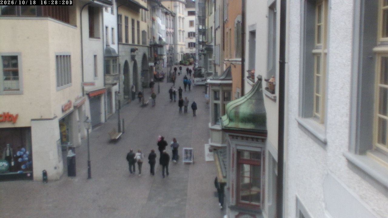 Archiv Foto Webcam Schaffhausen: Blick in die Vordergasse