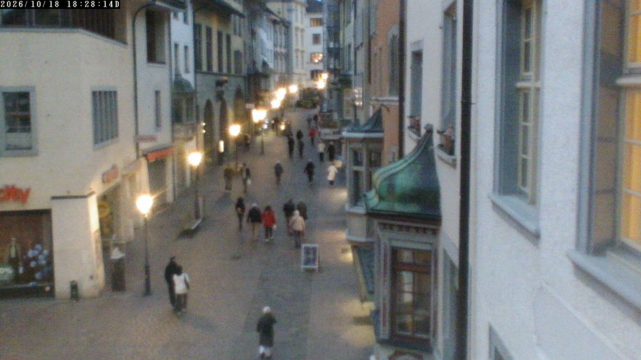 Archiv Foto Webcam Schaffhausen: Blick in die Vordergasse