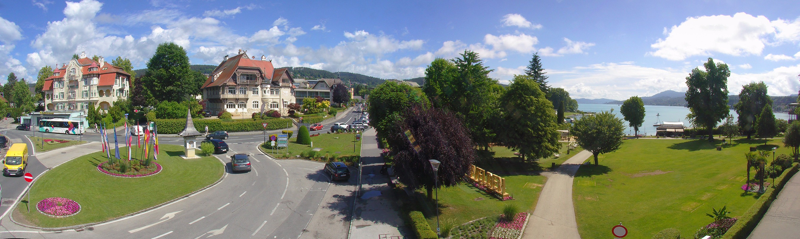 Archiv Foto Webcam Velden Karawankenplatz