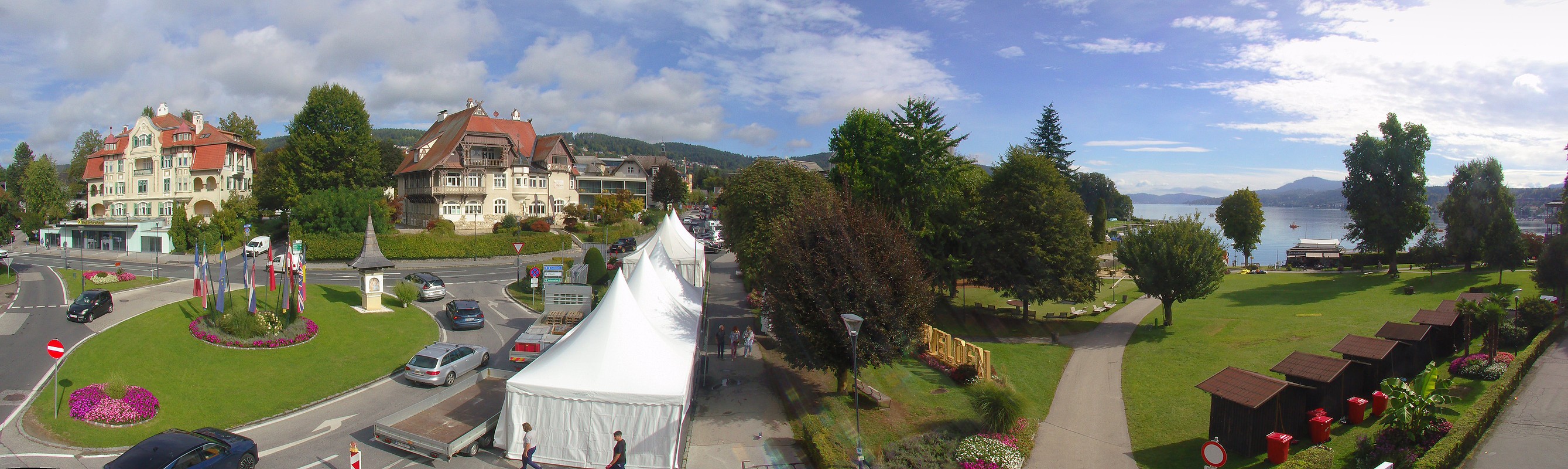 Archiv Foto Webcam Velden Karawankenplatz