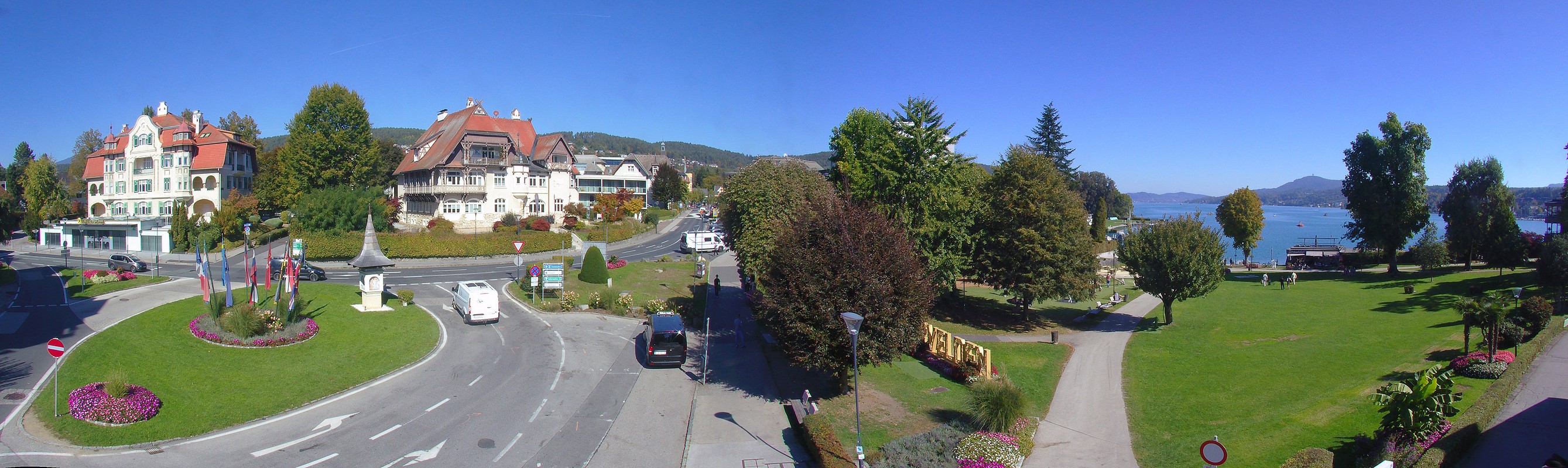 Archiv Foto Webcam Velden Karawankenplatz