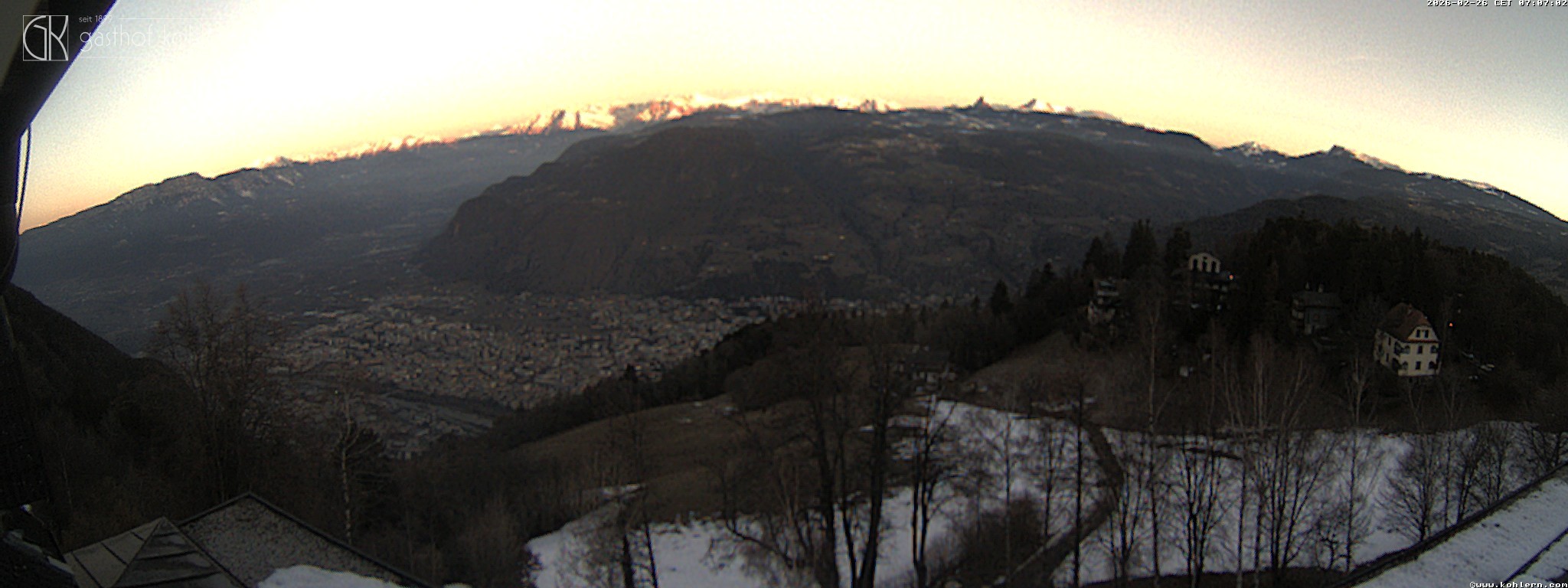 Archived image Webcam Bozen - Panoramic view Hotel Kohlern