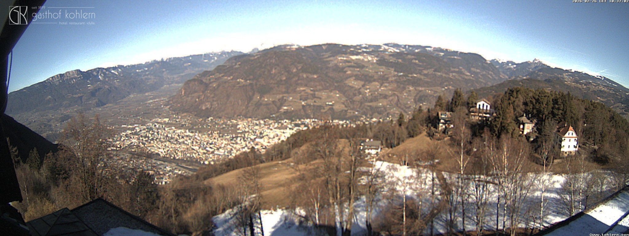 Archived image Webcam Bozen - Panoramic view Hotel Kohlern