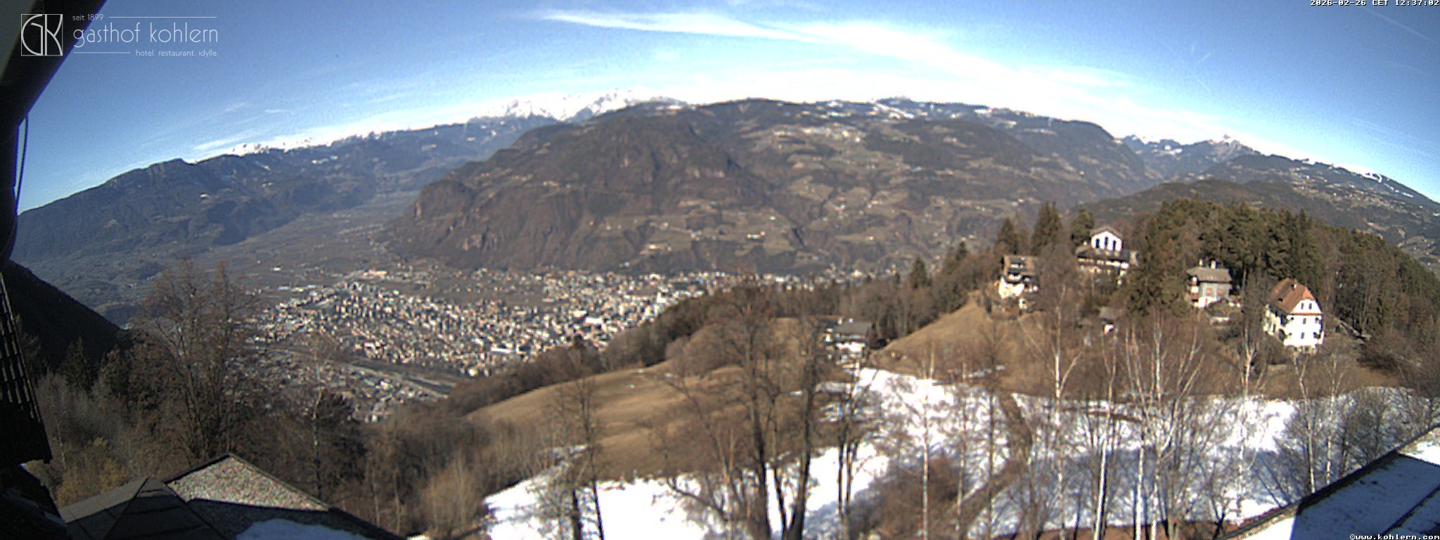 Archived image Webcam Bozen - Panoramic view Hotel Kohlern