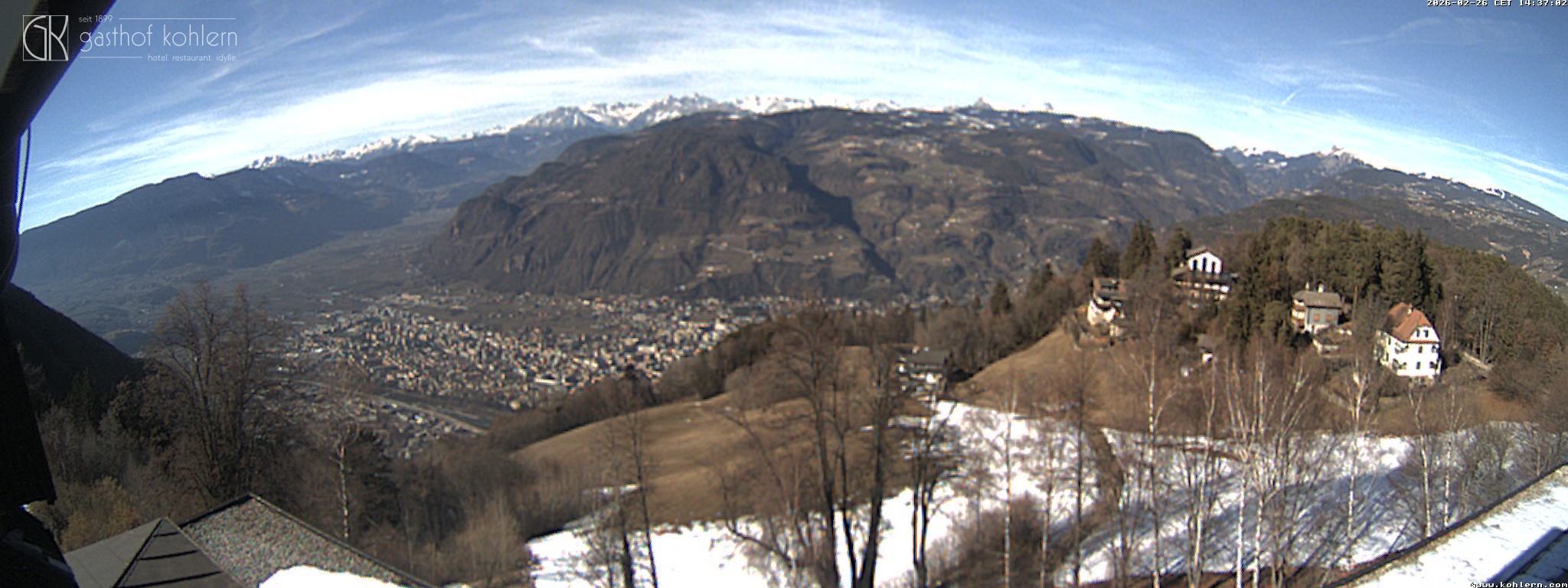 Archived image Webcam Bozen - Panoramic view Hotel Kohlern