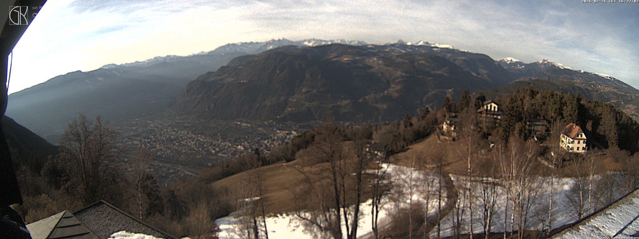 Archived image Webcam Bozen - Panoramic view Hotel Kohlern