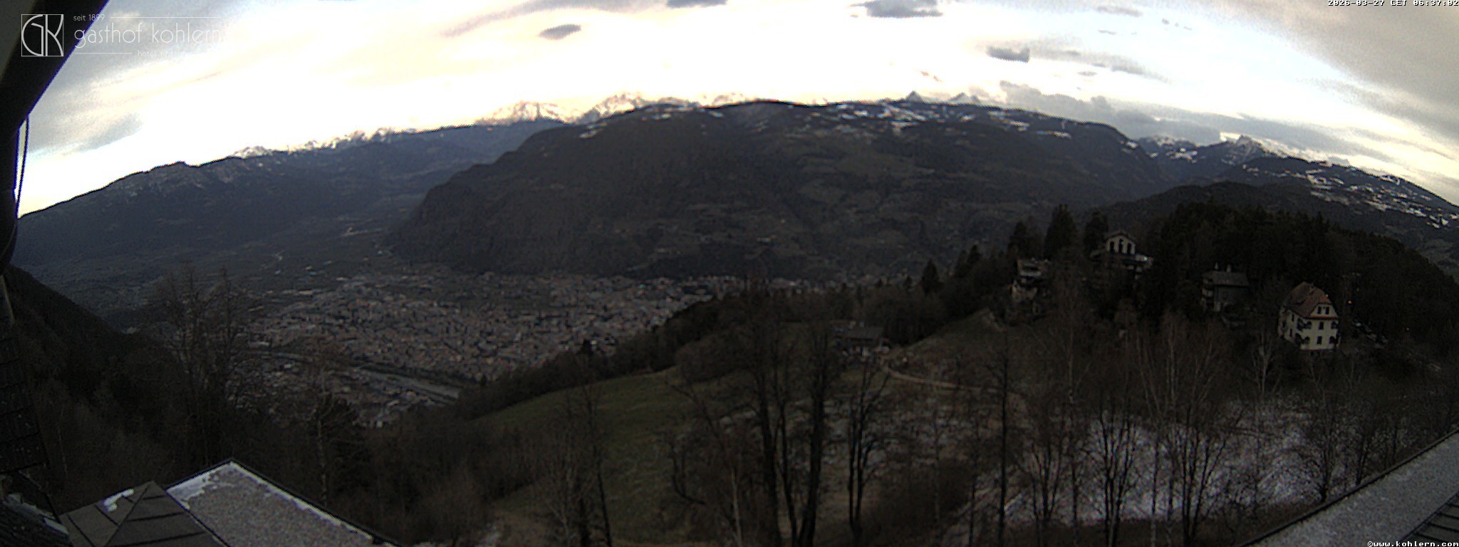 Archived image Webcam Bozen - Panoramic view Hotel Kohlern