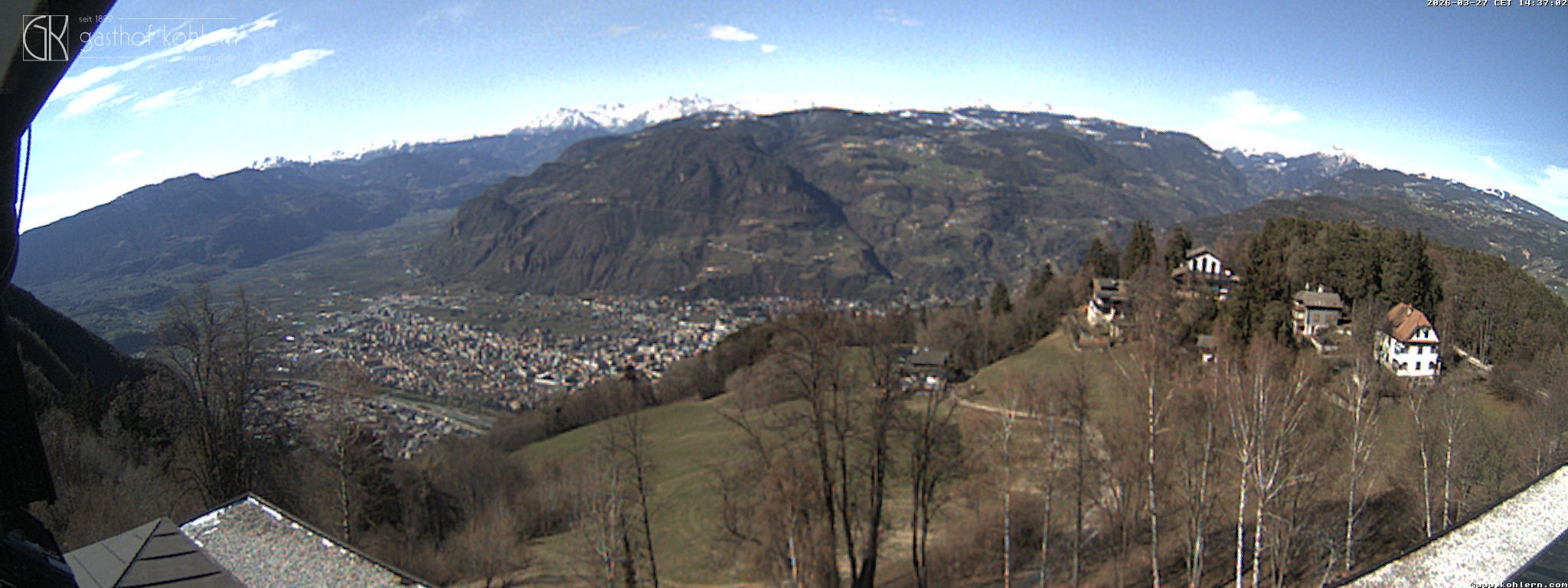 Archived image Webcam Bozen - Panoramic view Hotel Kohlern