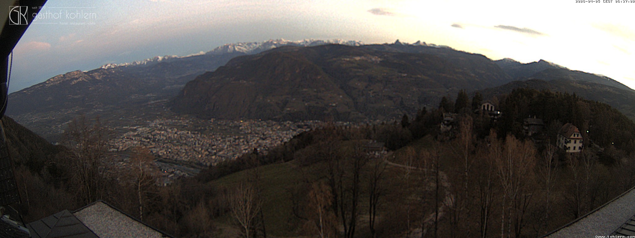 Archived image Webcam Bozen - Panoramic view Hotel Kohlern