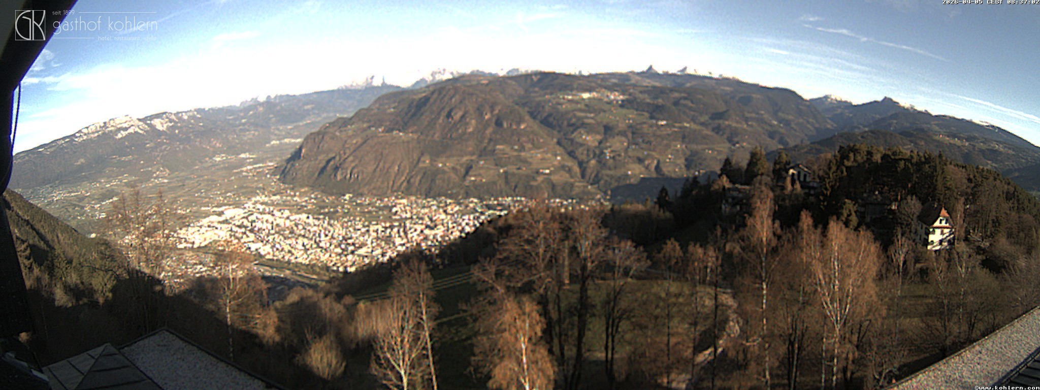 Archived image Webcam Bozen - Panoramic view Hotel Kohlern