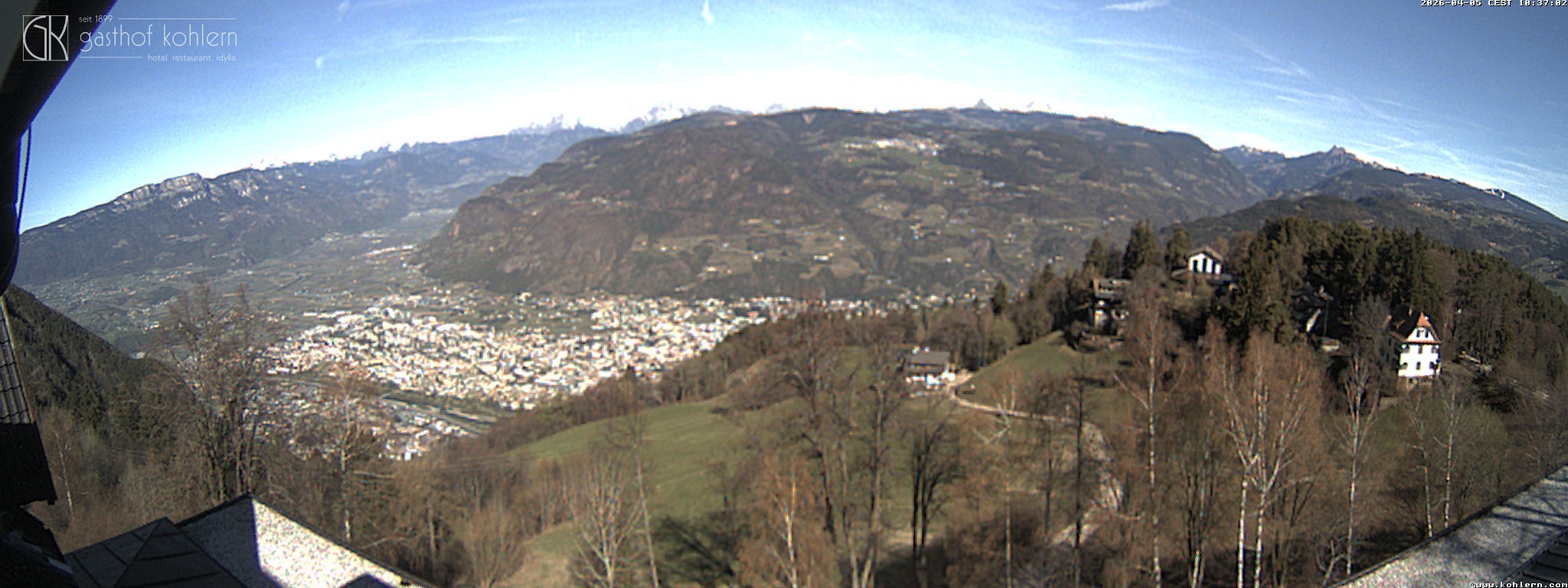 Archived image Webcam Bozen - Panoramic view Hotel Kohlern